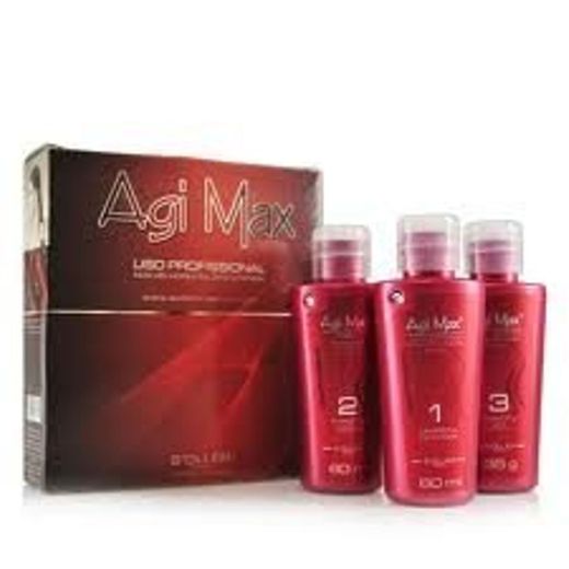 AGI Max queratina brasileña Tratamiento Capilar Kit 60 ml – 3 pasos – la mejor alisado