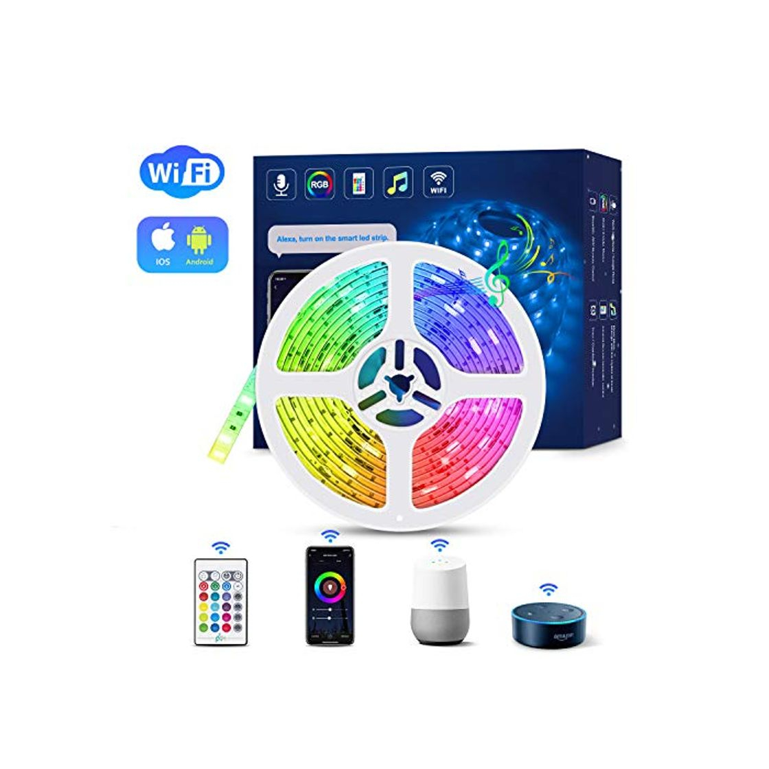 Producto WIFI Tiras LED Alexa Inteligente