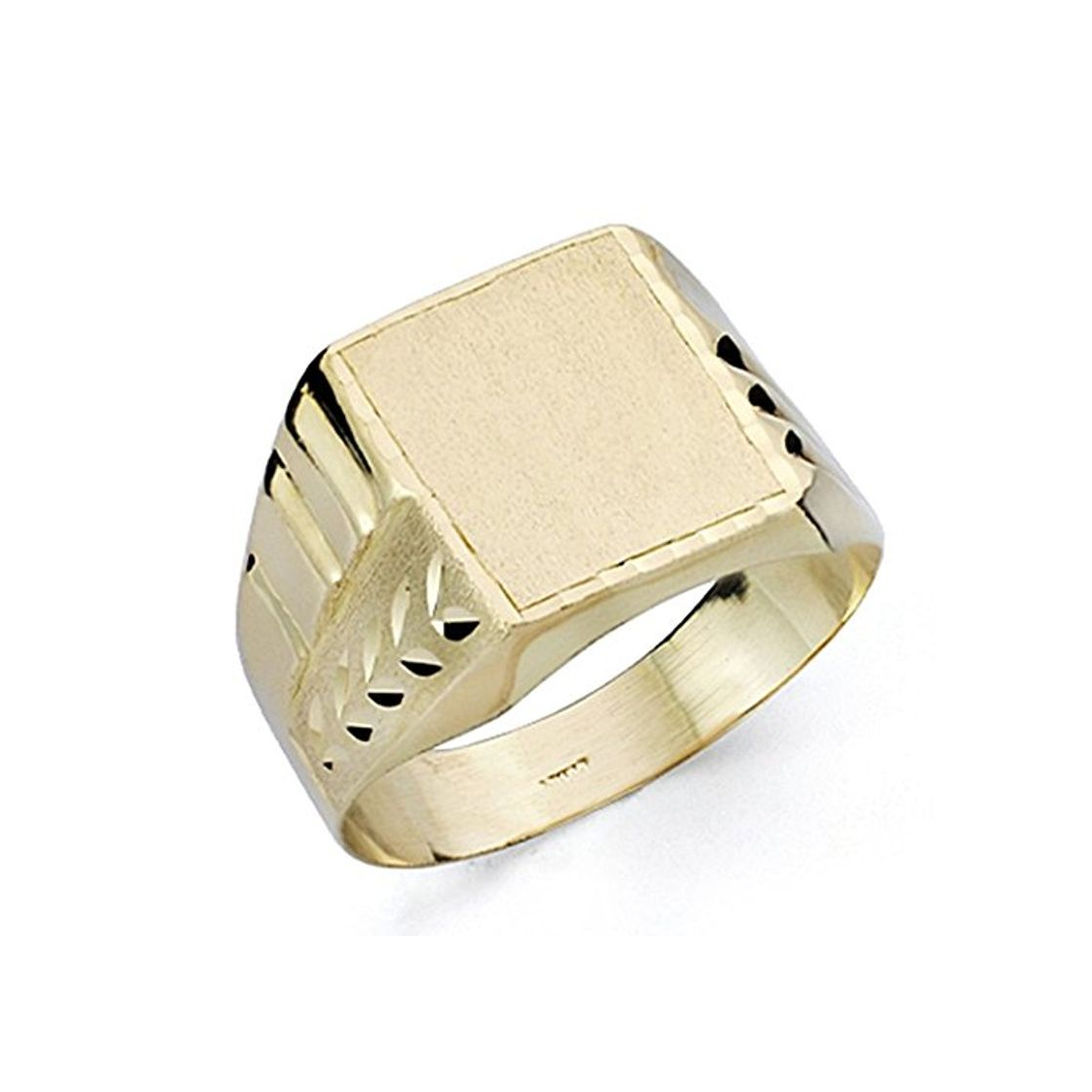 Social Sello oro 18k caballero tallado hueco asimétrico