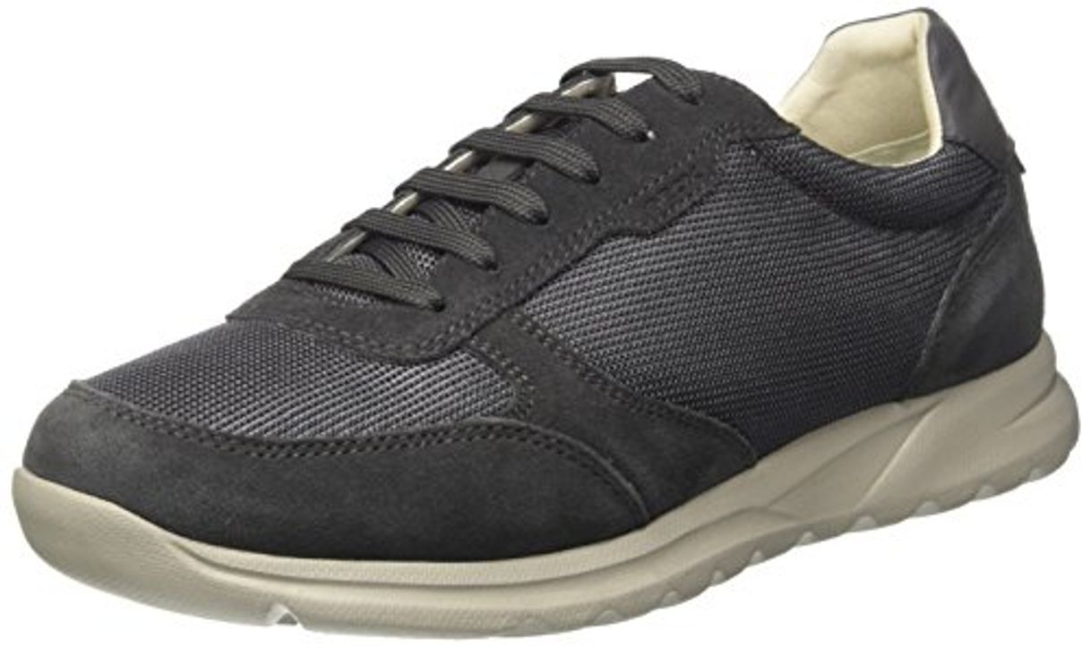 Social Geox U Damian C, Zapatilla Baja para Hombre, Gris