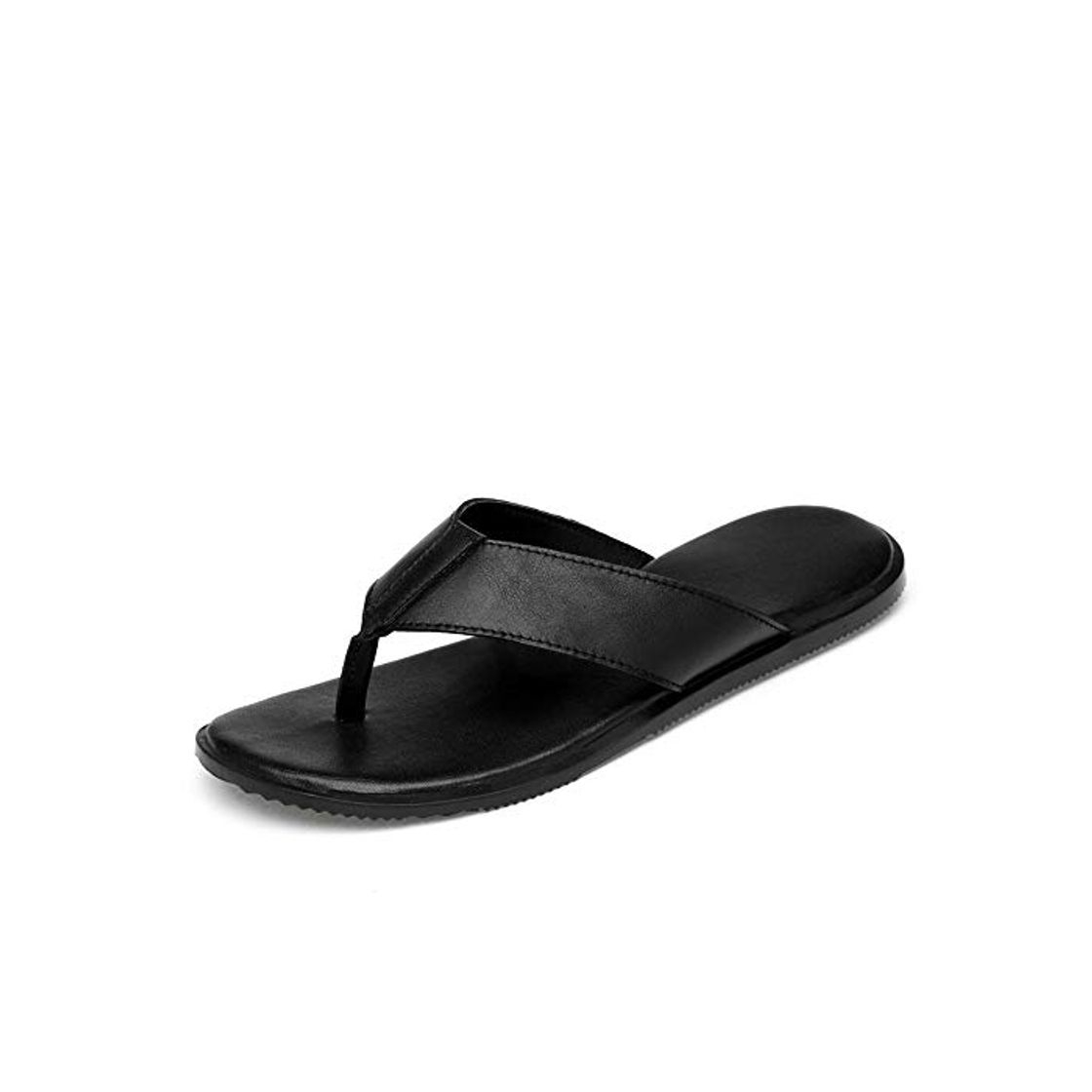 Products LULI Los hombres ocasionales cómodos tirón ayuda de arco del verano de la playa Fracasos de cuero auténtico tamaño fresco plana antipatinaje Zapatillas vegano a prueba de agua de secado rápido chancle