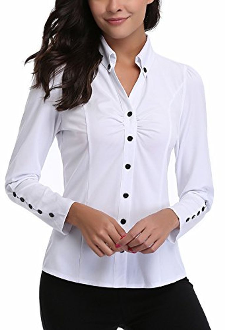 Product MISS MOLY Camisa Casual Formal Sólida Para Vestir EN el Trabajo Sencilla