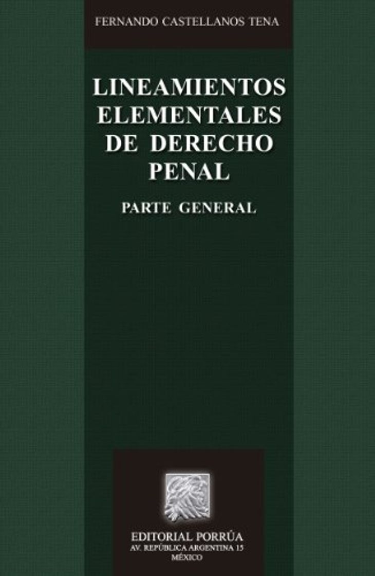 Libro Lineamientos elementales de derecho penal: Parte general