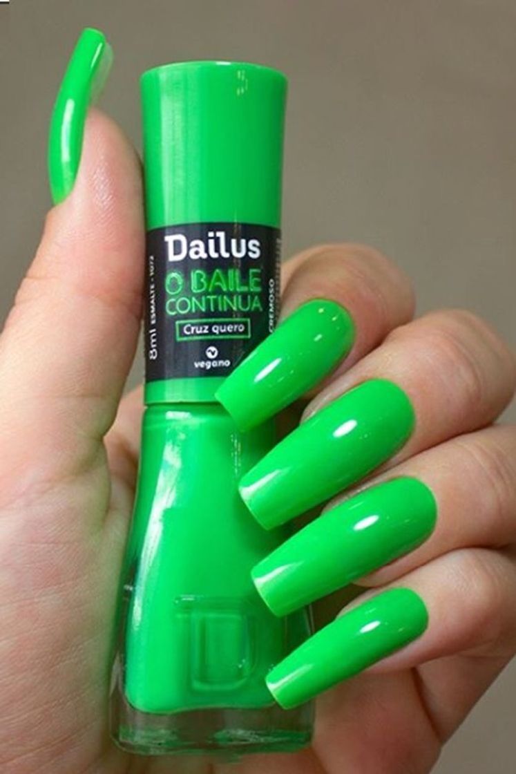 Moda Esmalte verde fluorescente 