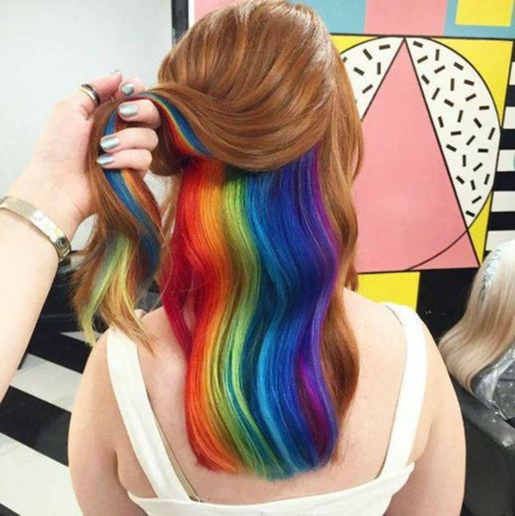 Fashion Cabelo Com Um Arco-íris Escondido Vai Inspirar Você 