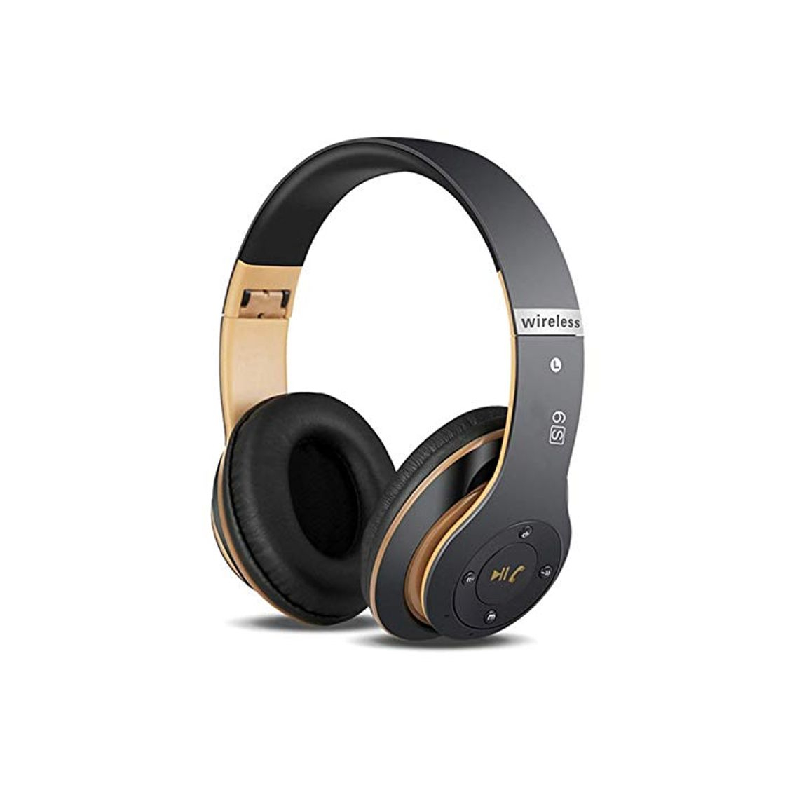 Social Auriculares Cerrados Inalámbricos 6S, Alta fidelidad Estéreo Auriculares Estéreo Inalámbricos Plegables, Micrófono