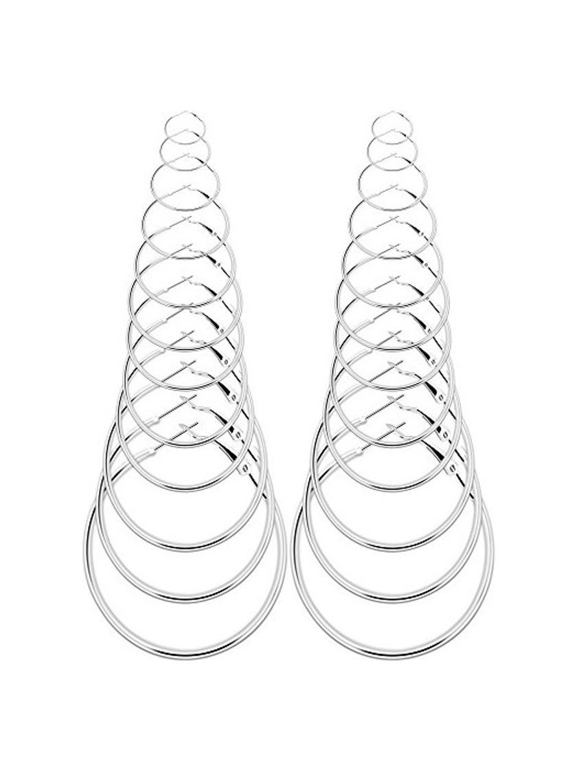 Social 12 Pares de Pendientes de Aro Piercing de Oreja Aro de Orejas