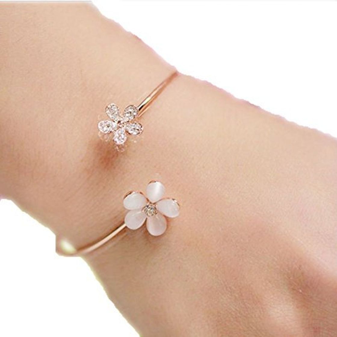 Social Atommy Pulseras de mujer de plata joyería de margarita fresca brazalete de