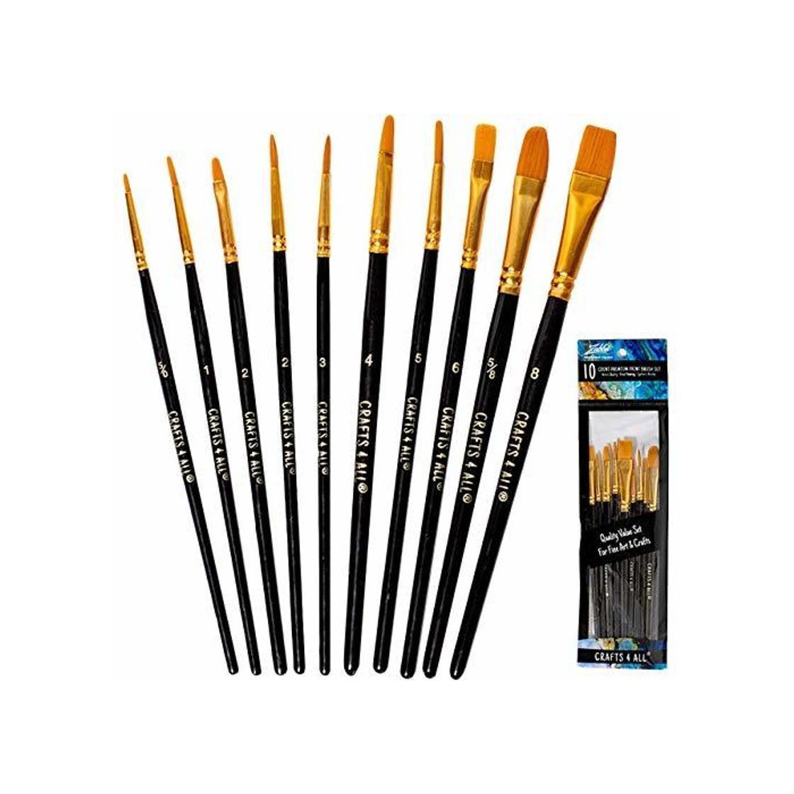 Social Brochas de pintura 12 Piezas Set Brocha Profesional Punta Redonda Pelo de