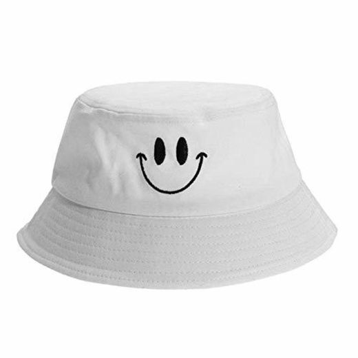 ZSAIMD Casual Pescador Sombrero Caza Pesca Cubo Sombrero Sombrero Gorra Sonrisa Encantadora