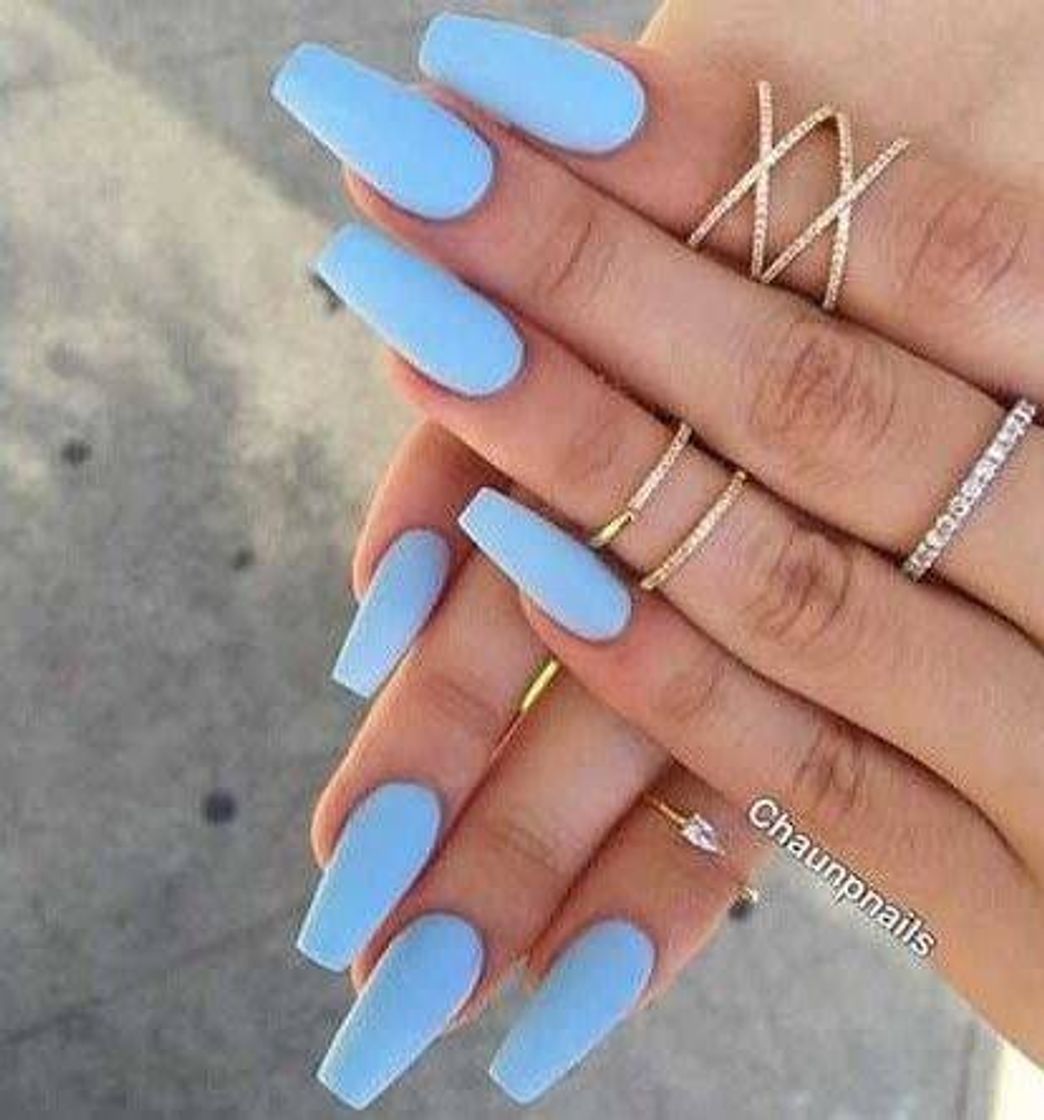 Moda Unhas azul bebê 💙