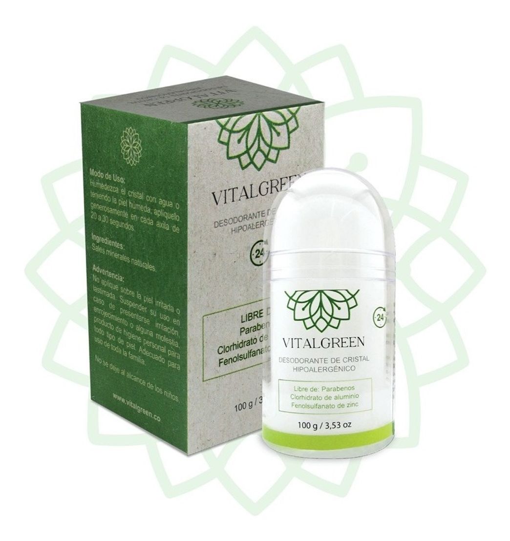 Moda Vital Green Desodorante Cristal Alumbre De Potasio