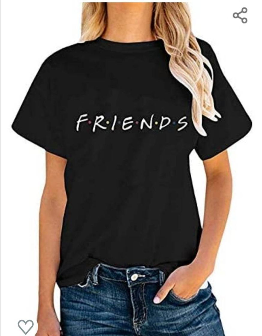 Moda OUZHI Women's Casual T Shirt Teen Girls Friend Letters Graph