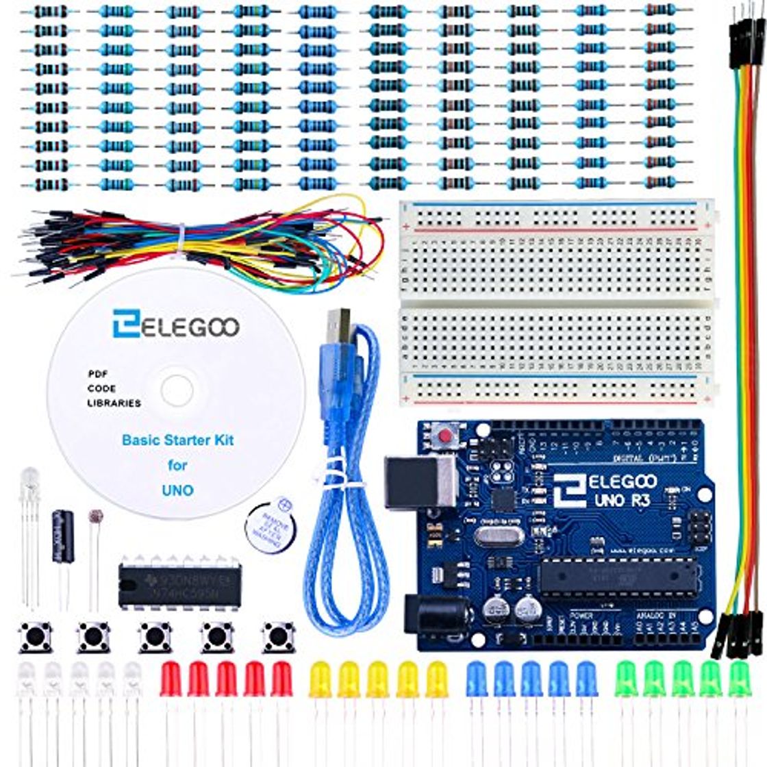 Places ELEGOO Conjunto Básico de Iniciación Compatible con Arduino IDE con Guías Tutorial