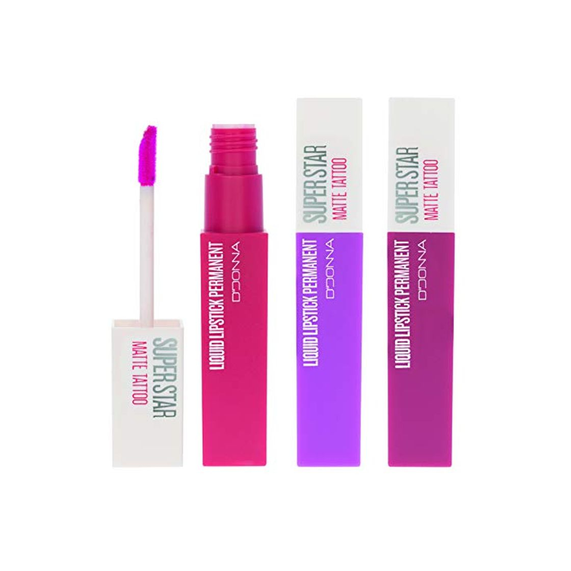 Producto Lote Cia&Co 3 x Super Star Matte MORADOS - Barra de Labios