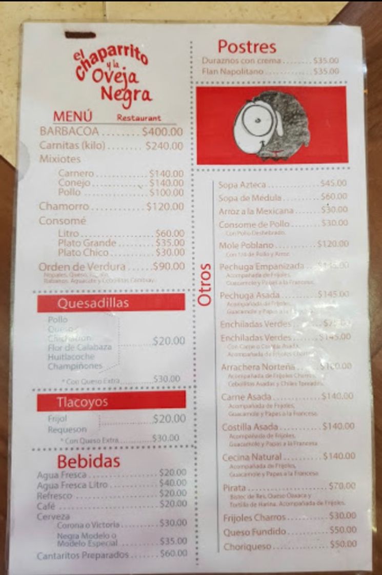 Restaurantes El Chaparrito Y La Oveja Negra