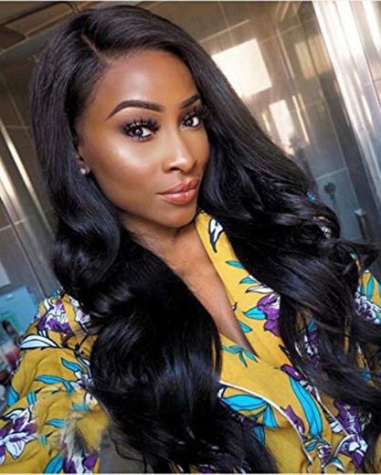 Maxine 360 Lace Frontal Wig Cap With Baby Hair Body Wave Brazilian Virgin Hair 100% Unprocessed Human Hair Wigs For Black Women 150% density 16 inch