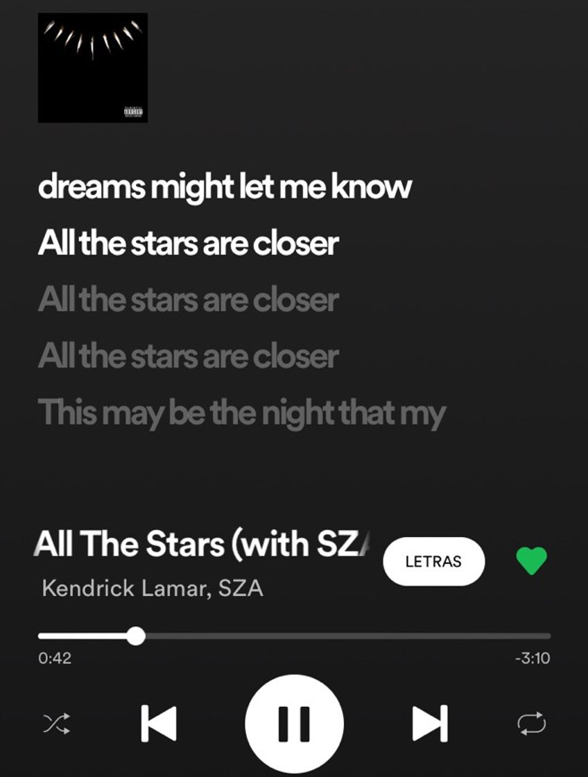 Canción All The Stars (with SZA)