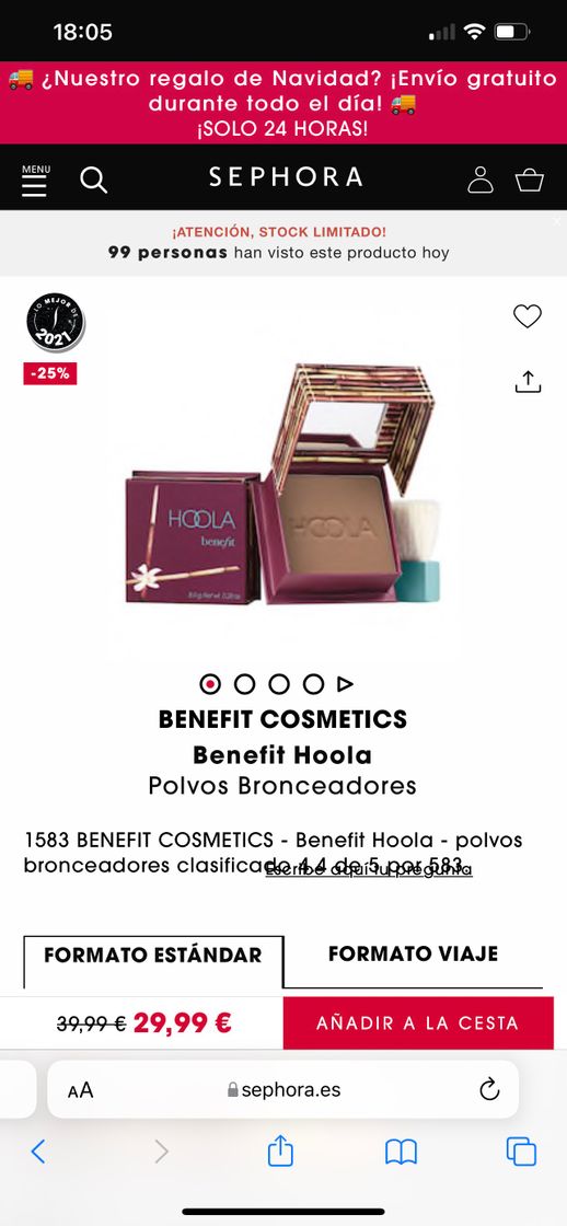 Moda Hoola Polvos bronceadores - Benefit Cosmetics 