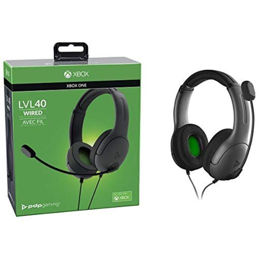 PDP - Auricular Stereo Gaming LVL40 Con Cable, Gris