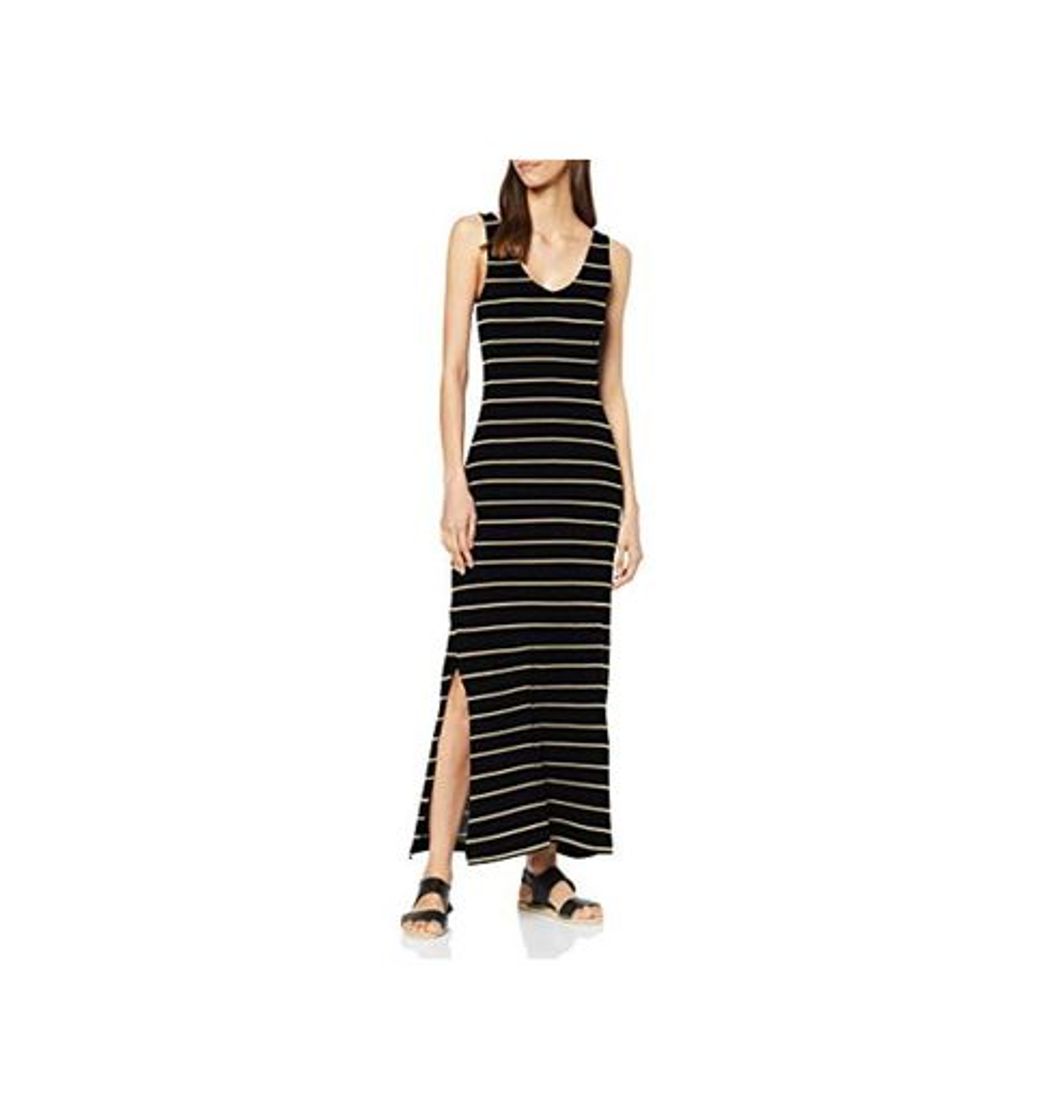 Social Only Onljuly S/l Long V-Neck Dress Noos Vestido, Multicolor