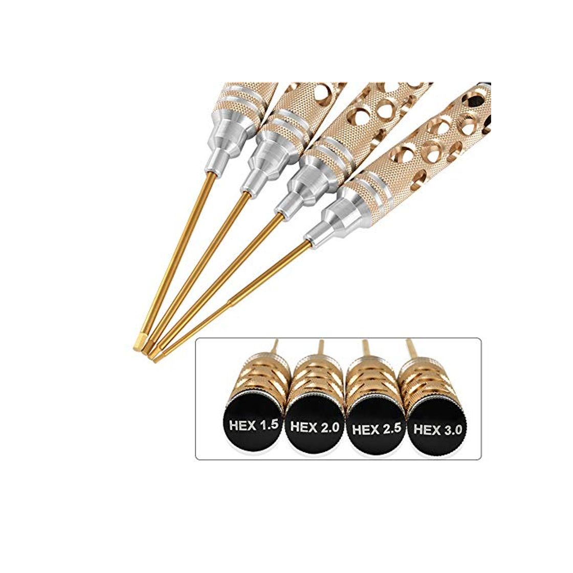 Social ICQUANZX Herramienta de Llave de Destornillador Hexagonal de Titanio 1.5 mm