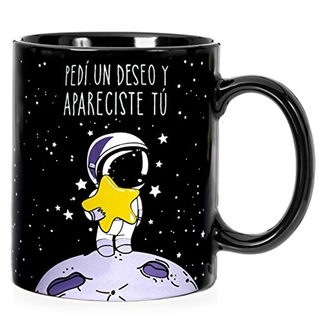 Social Taza mug desayuno de cerámica negra 32 cl
