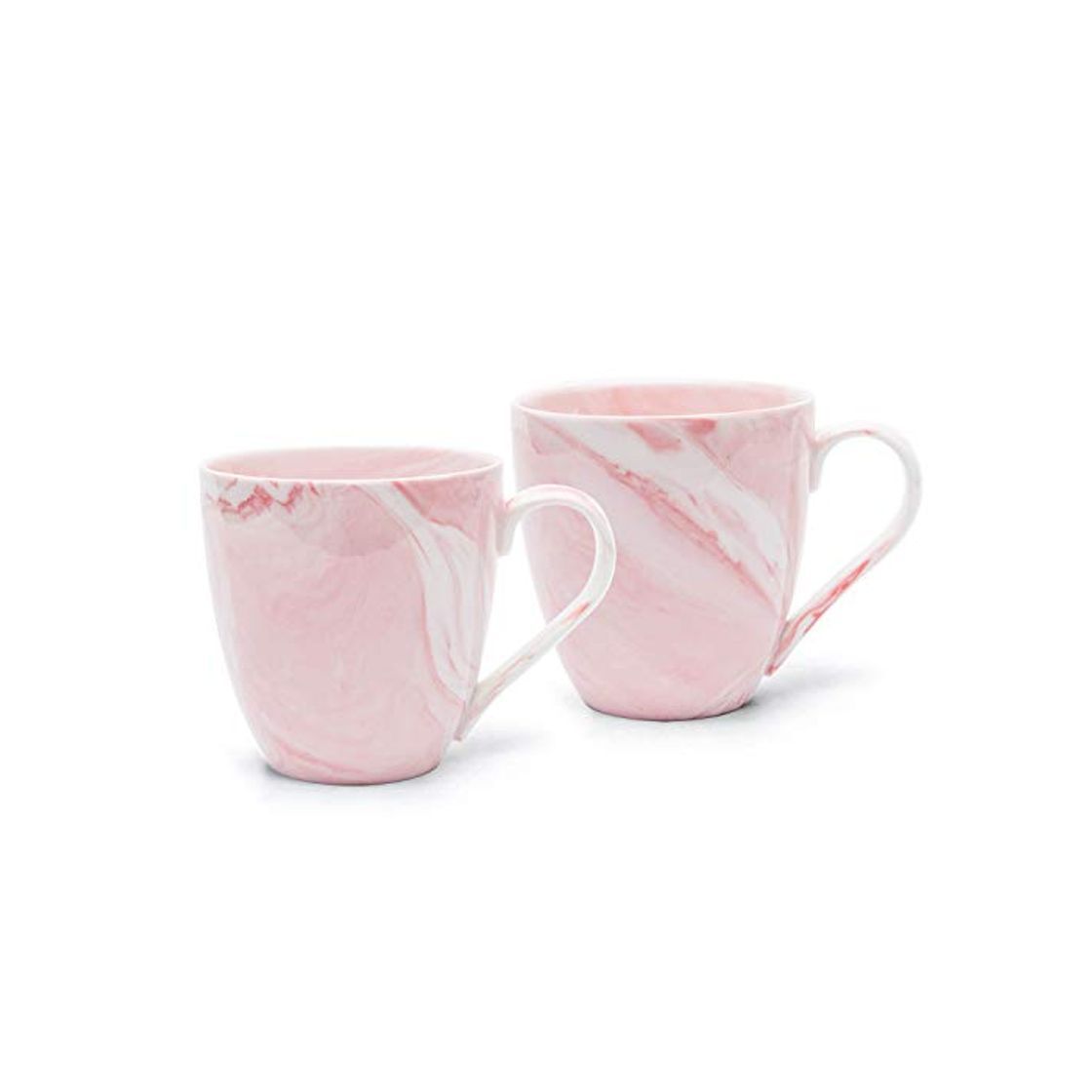 Productos Hausmann & Söhne XL Taza de Porcelana Blanca Grande en mármol Rosa