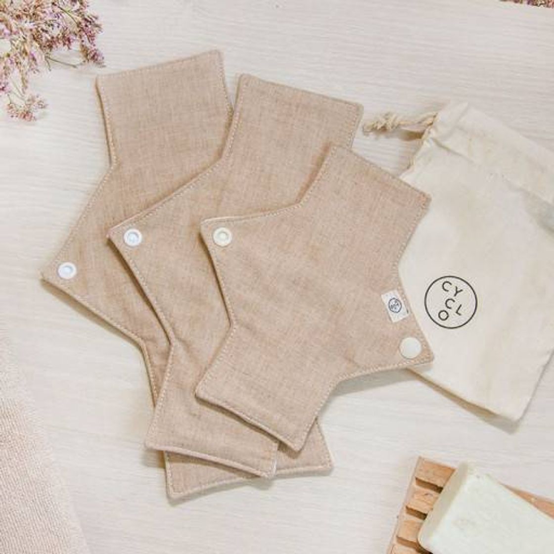 Social Compresas de tela de algodón ecológico