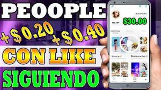 PeooPle APP📳 Ganar Hasta 💶20 MENSUAL DANDO LIKE Y COMPARTI