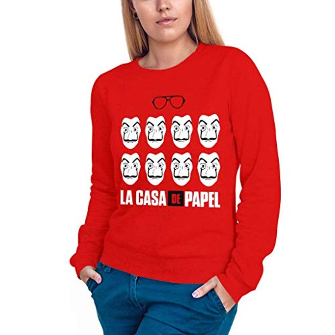 Fashion La Casa De Papel Maschere Dalì - Sudadera Mujer - 50% Cotone