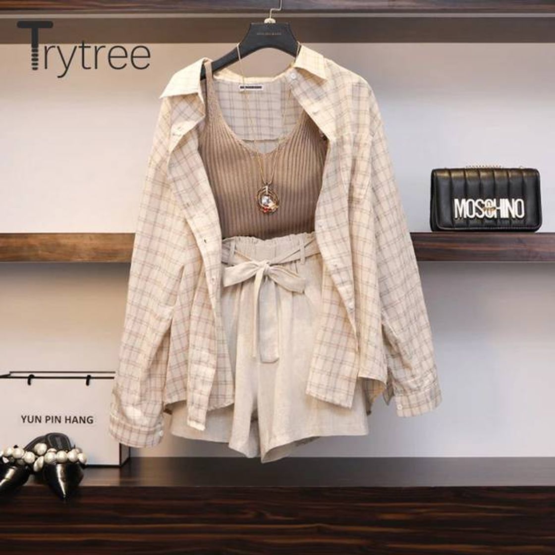 Social Conjunto bege chiq