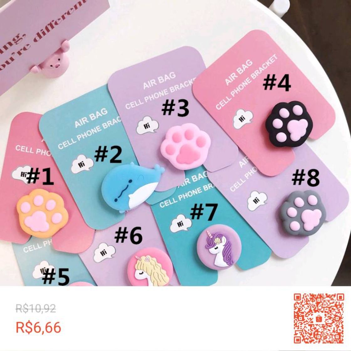 Moda Pop Socket com Desenho de Animal para Celular/Suporte de Cap