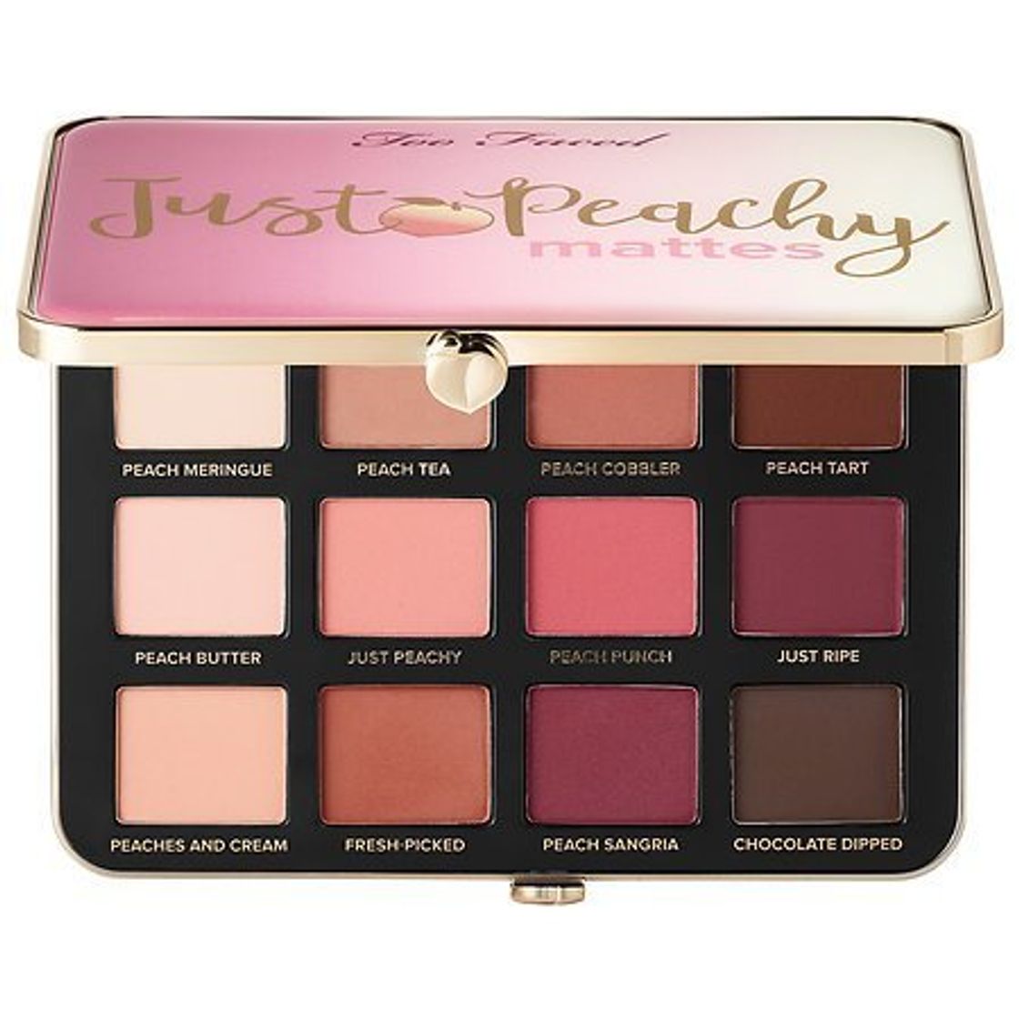 Social Paleta de sombras de ojos de terciopelo mate Just Peachy. Colección Peaches and Cream de TOO FACED