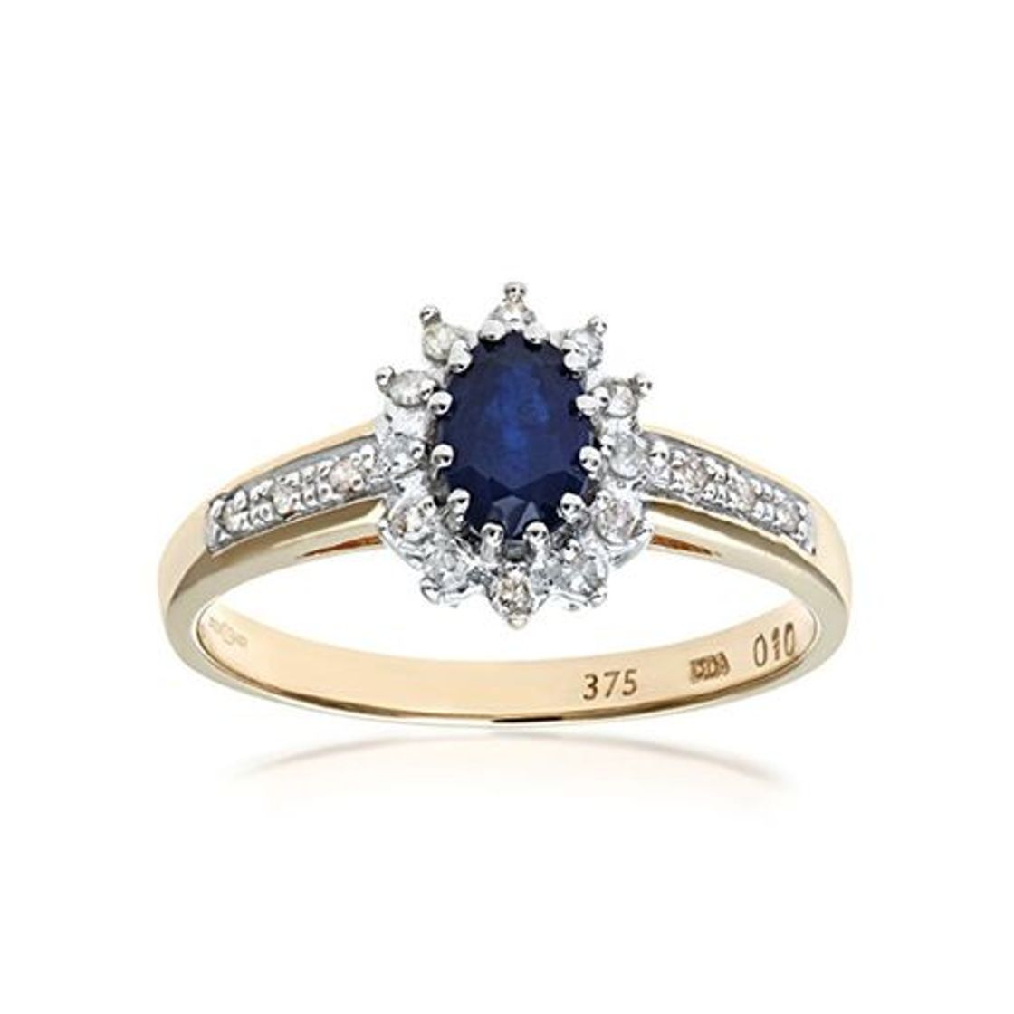 Social Naava Anillo de Mujer con Oro amarillo de 9 quilates