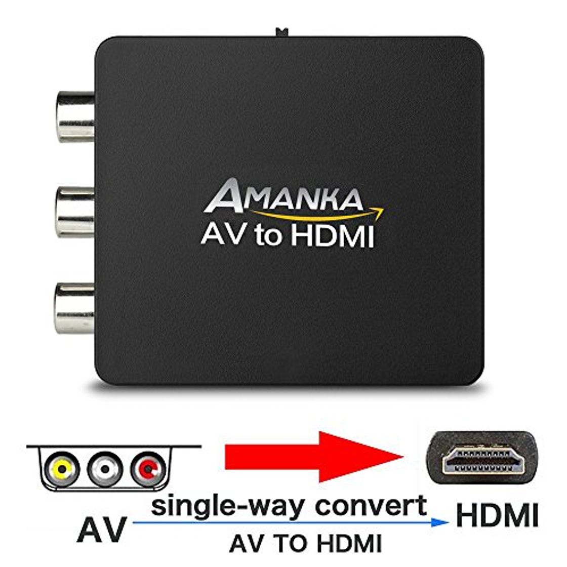 Products AMANKA Mini Conversor AV a HDMI Convertidor Compuesto RCA CVBS Transformar Señal