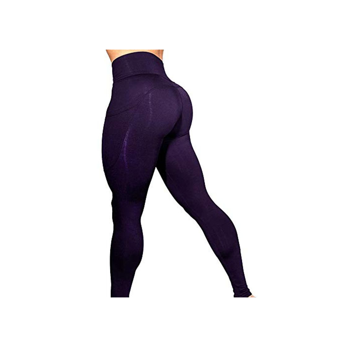 Fashion VJGOAL Moda Casual de Las Mujeres Color sólido Leggings Ajustados Gimnasio Deportes