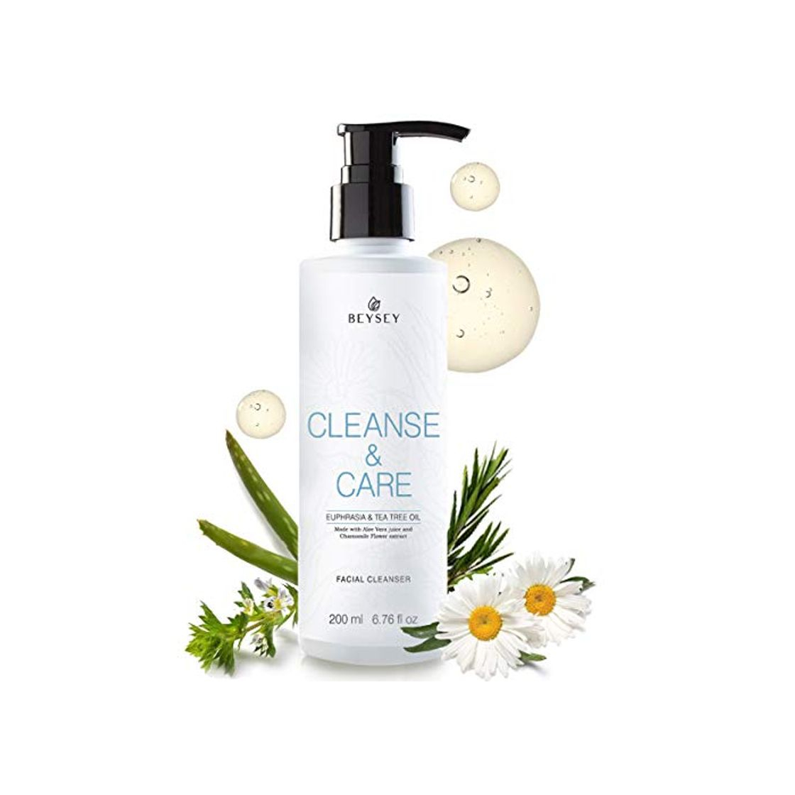 Product Gel Limpiador Facial con Aloe Vera, Árbol de Té, Eufrasia y Manzanilla