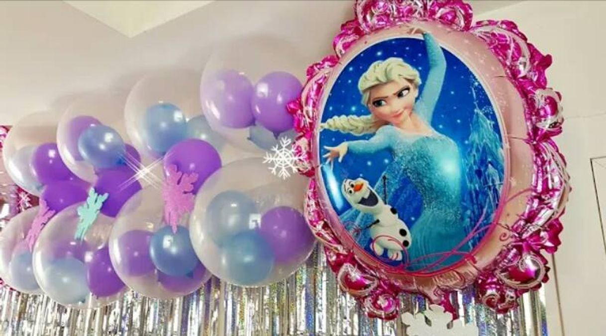 Decoración con globos frozen