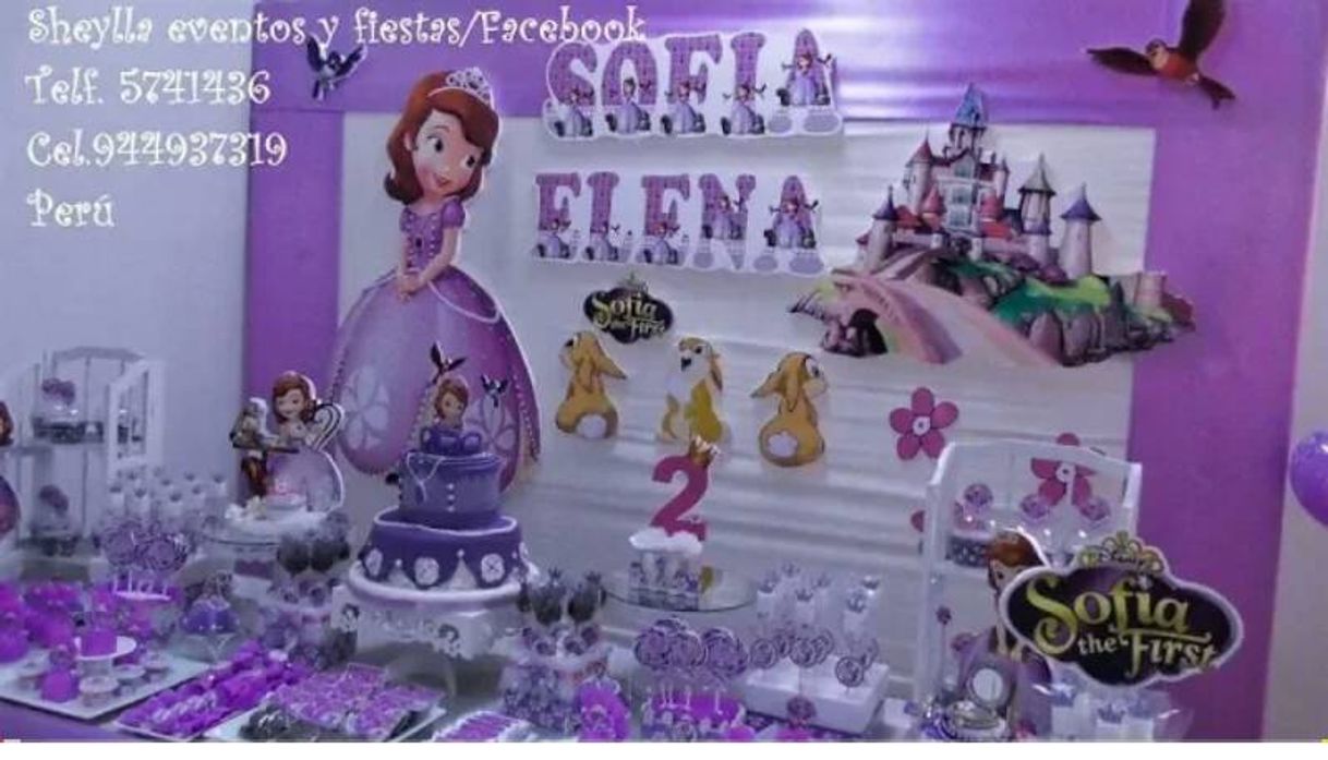 Decoración de prinsecita sofia ,fiesta temática sofia 