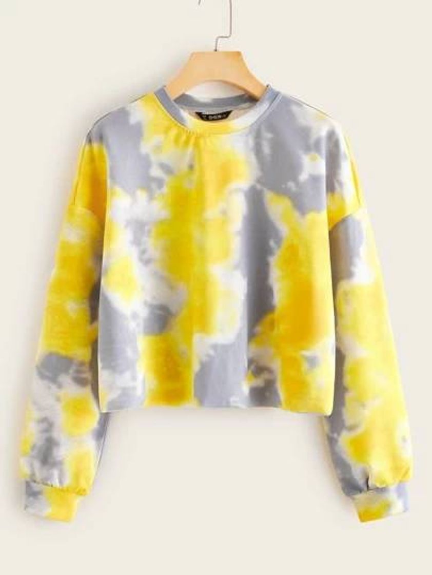 Social Pullover Tie dye hombros caídos 