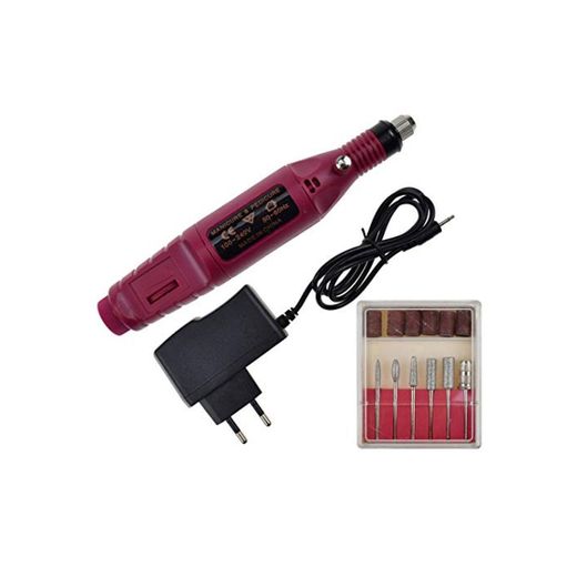 Electric Manicure Kit Contain 6 Different head to remove Nail glue