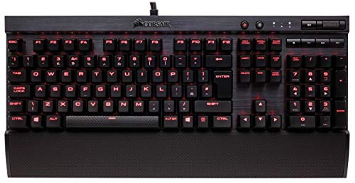 Social Corsair K70 LUX - Teclado mecánico Gaming, retroiluminación LED roja, Rojo
