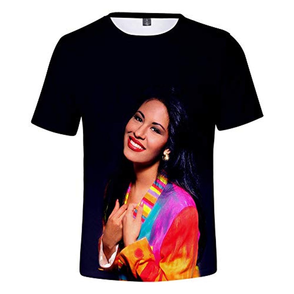 Fashion JIEDO Selena Quintanilla Summer 3D impresión Digital Camiseta de Manga Corta para Hombre Suelta D Design S