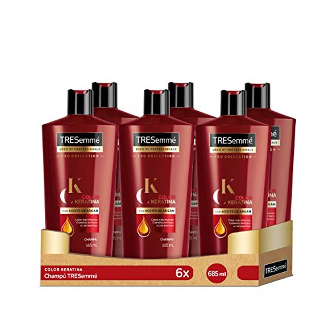 Productos TRESemmé Champú Keratina Color 6 x 685 ML