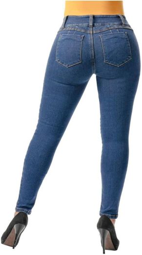 Lowla Pantalones de Mujer Levanta Glúteos Skinny Jeans Colom