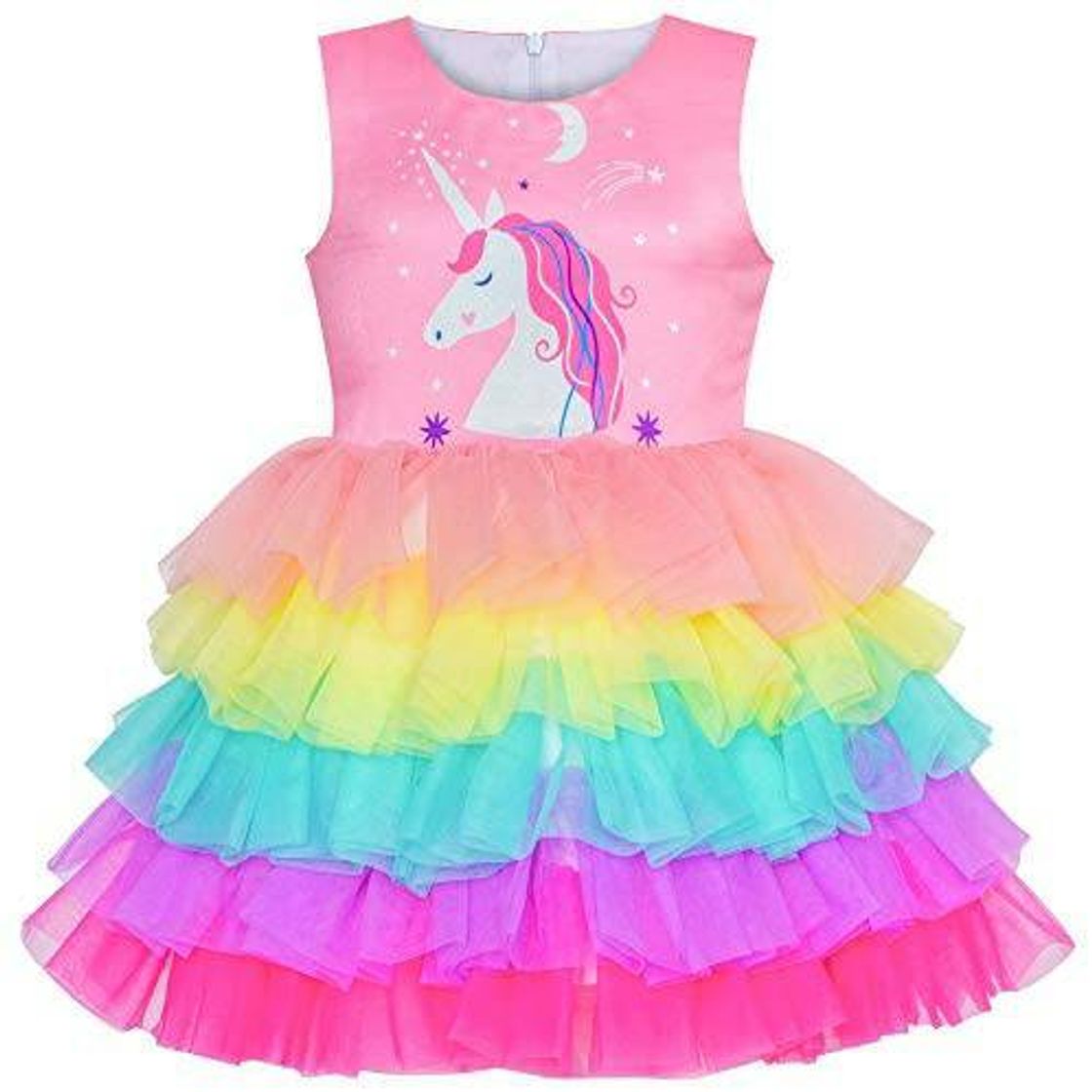 Moda Sunny Fashion Vestido para niña Cumpleaños Princesa Volante 