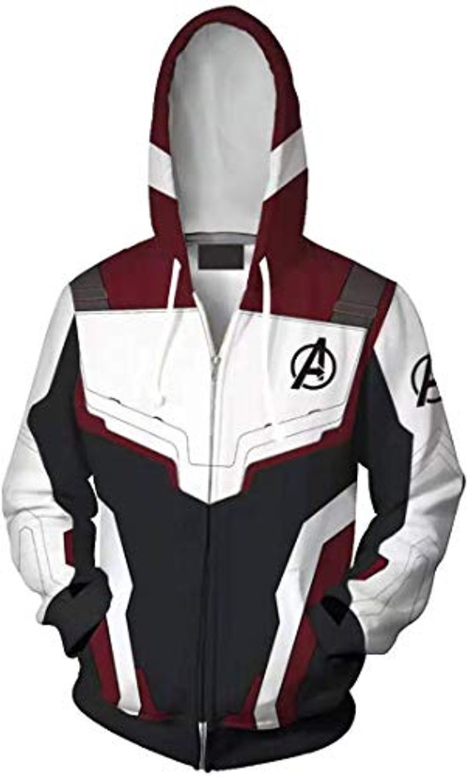 Social EMILYLE Hombres Vengadores Avengers Sudadera con Capucha Zip 3D Impresión Endgame Quantum