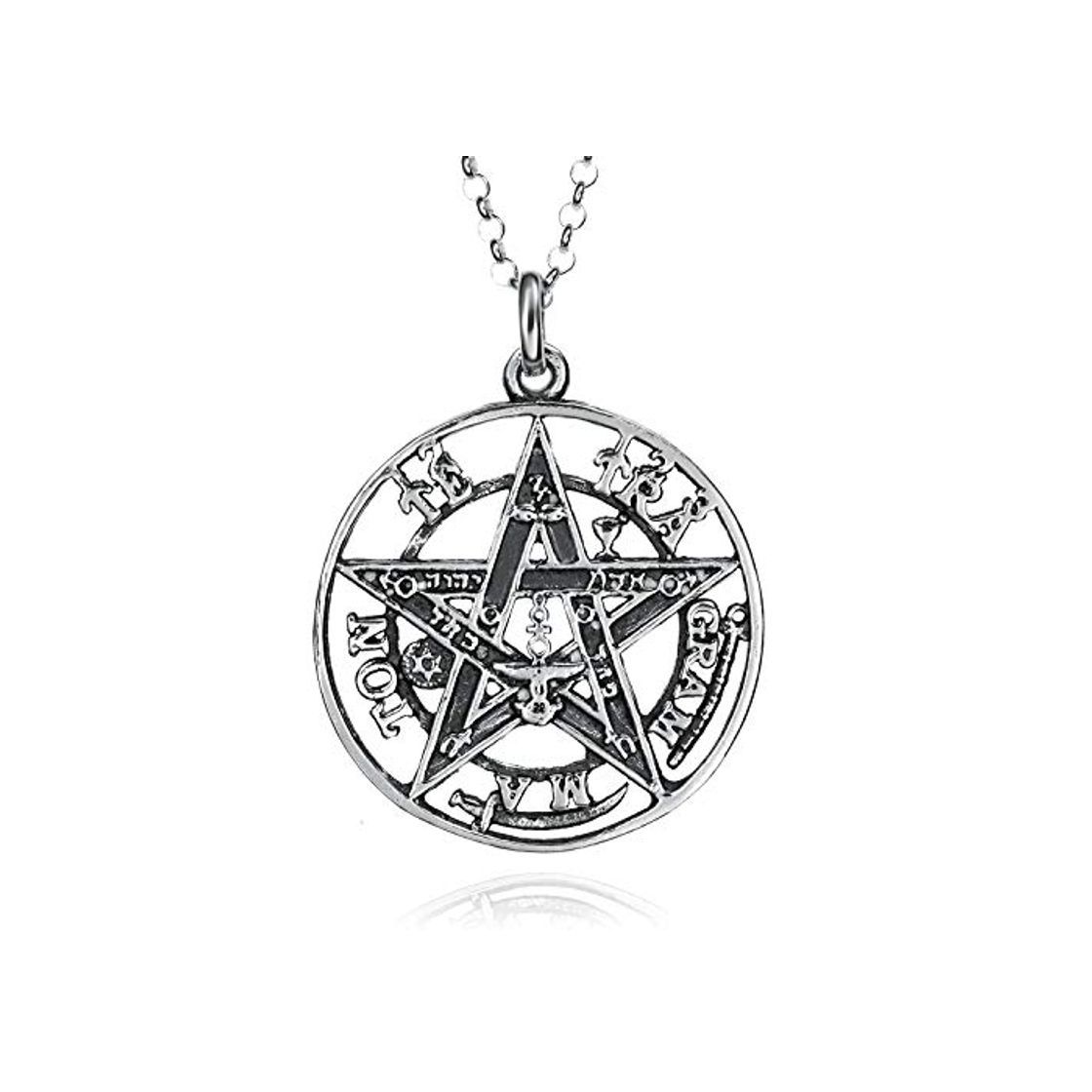 Product Colgantes Tetragramaton Plata De Ley 925, Amuletos De La Suerte Y De