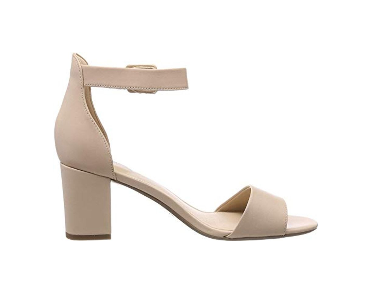 Social Clarks Deva Mae, Zapatos con Tacon y Correa de Tobillo para Mujer,